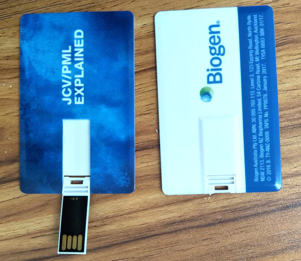 CARD USB DRIVE with color printing on two sides