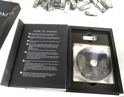 USB, Disc and booklets with magnet book box