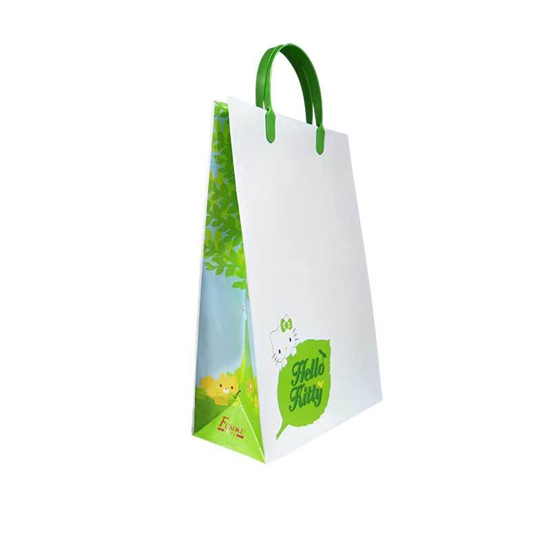 handmade paper bags with plastic handle