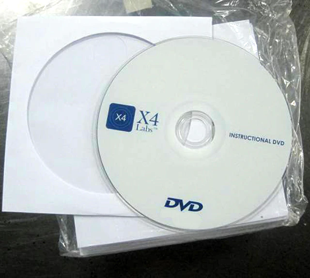 cd dvd in white paper sleeve with windows packaging