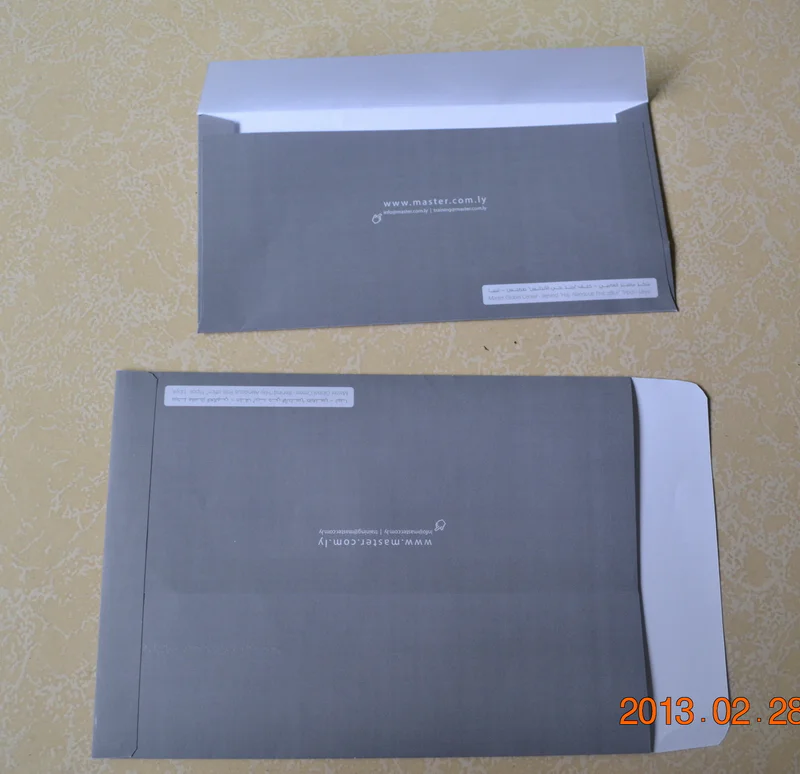 COMMERCIAL ENVELOPES design by Top open or Side open
