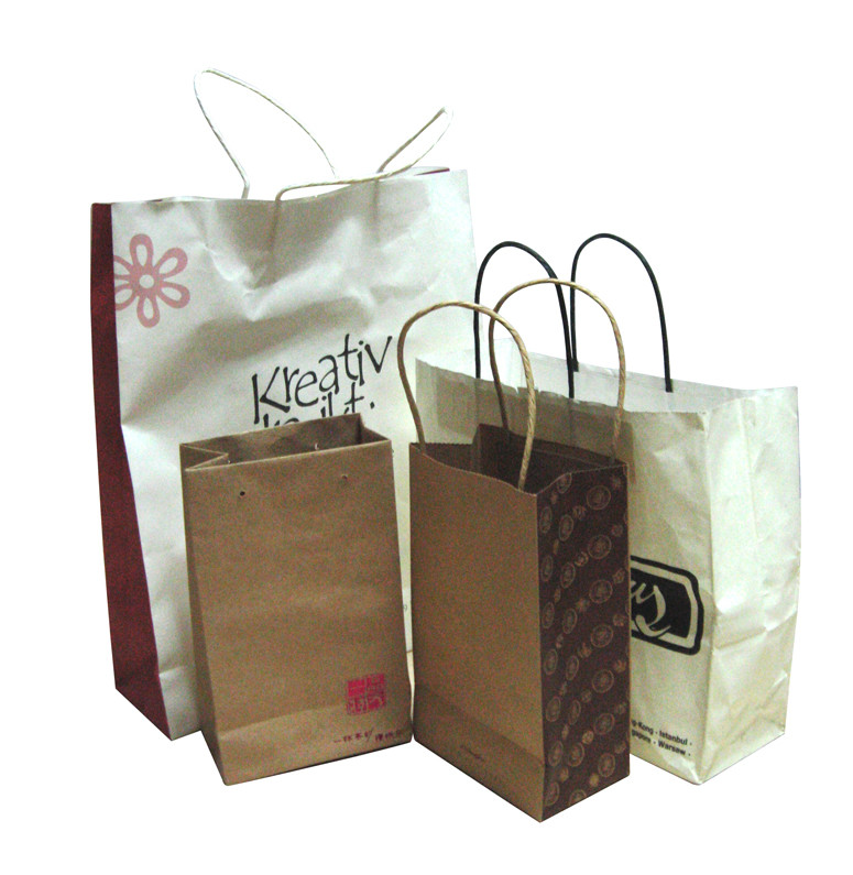 Printed Handmade Paper Bags With Matte Laminated Gift Bag Turnkey