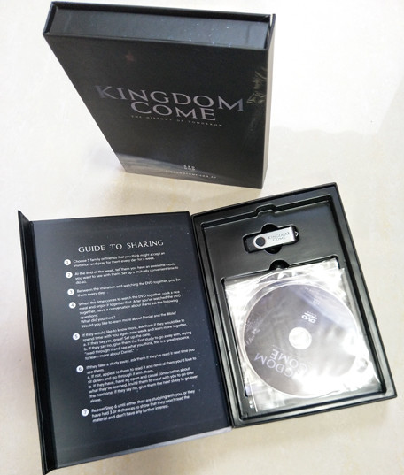 Customized USB, DVD Disc,booklets and magnet closure rigid box with PVC insert as gift packaging box set From China
