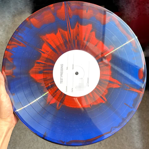 Mixed Soild Blue plus Red splatter 12 inch Vinyl Record